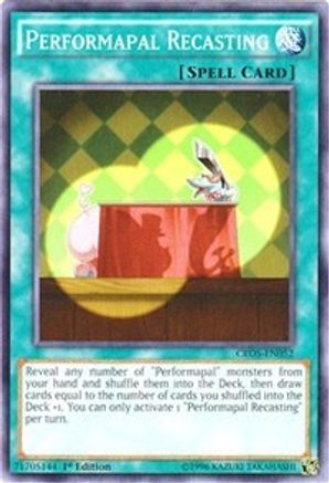 Performapal Recasting (CROS-EN052) - Crossed Souls 1st Edition - Premium Yugioh Single from Konami - Just $0.25! Shop now at Game Crave Tournament Store