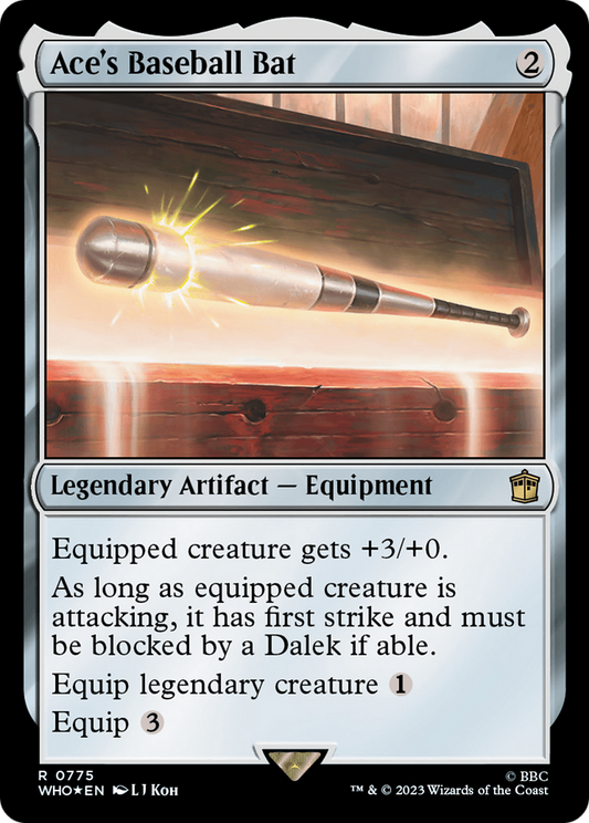 Ace's Baseball Bat (WHO-775) - Doctor Who Foil - Premium MTG Single from Wizards of the Coast - Just $0.25! Shop now at Game Crave Tournament Store