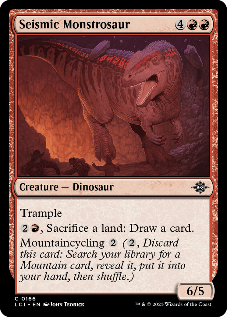 Seismic Monstrosaur (LCI-166) - The Lost Caverns of Ixalan - Premium MTG Single from Wizards of the Coast - Just $0.08! Shop now at Game Crave Tournament Store