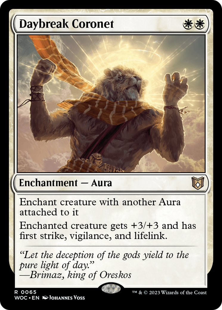 Daybreak Coronet (WOC-065) - Wilds of Eldraine Commander - Premium MTG Single from Wizards of the Coast - Just $0.50! Shop now at Game Crave Tournament Store