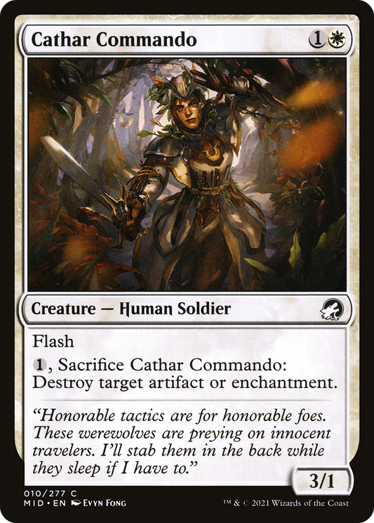 Cathar Commando (MID-010) - Innistrad: Midnight Hunt - Premium MTG Single from Wizards of the Coast - Just $0.08! Shop now at Game Crave Tournament Store
