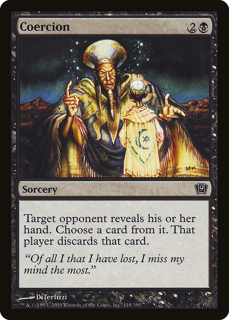 Coercion (9ED-118★) - Ninth Edition Foil - Premium MTG Single from Wizards of the Coast - Just $0.08! Shop now at Game Crave Tournament Store