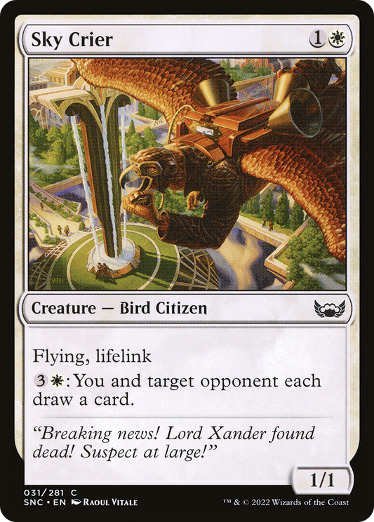 Sky Crier (SNC-031) - Streets of New Capenna - Premium MTG Single from Wizards of the Coast - Just $0.08! Shop now at Game Crave Tournament Store