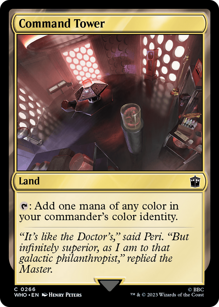 Command Tower (WHO-266) - Doctor Who Foil - Premium MTG Single from Wizards of the Coast - Just $1.49! Shop now at Game Crave Tournament Store