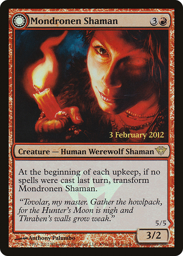 Mondronen Shaman // Tovolar's Magehunter (PDKA-98★) - Dark Ascension Promos: (Double Faced Transform) Foil - Premium MTG Single from Wizards of the Coast - Just $0.50! Shop now at Game Crave Tournament Store