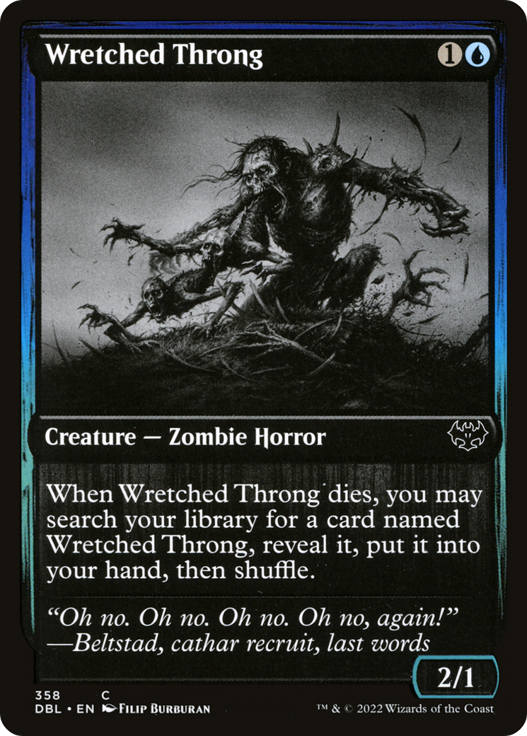 Wretched Throng (DBL-358) - Innistrad: Double Feature Foil - Premium MTG Single from Wizards of the Coast - Just $0.08! Shop now at Game Crave Tournament Store
