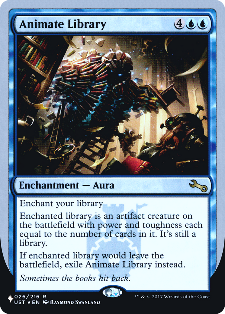 Animate Library (UPLIST-011) - The List (Unfinity Foil Edition) Foil - Premium MTG Single from Wizards of the Coast - Just $0.08! Shop now at Game Crave Tournament Store
