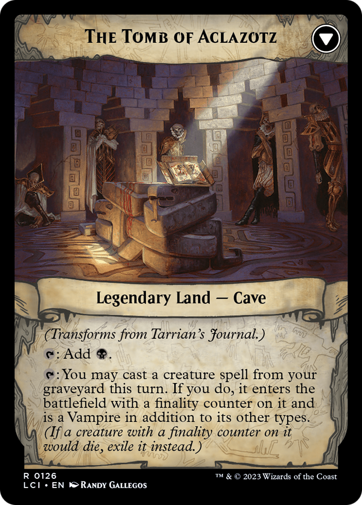 Tarrian's Journal // The Tomb of Aclazotz (LCI-126) - The Lost Caverns of Ixalan - Premium MTG Single from Wizards of the Coast - Just $0.08! Shop now at Game Crave Tournament Store