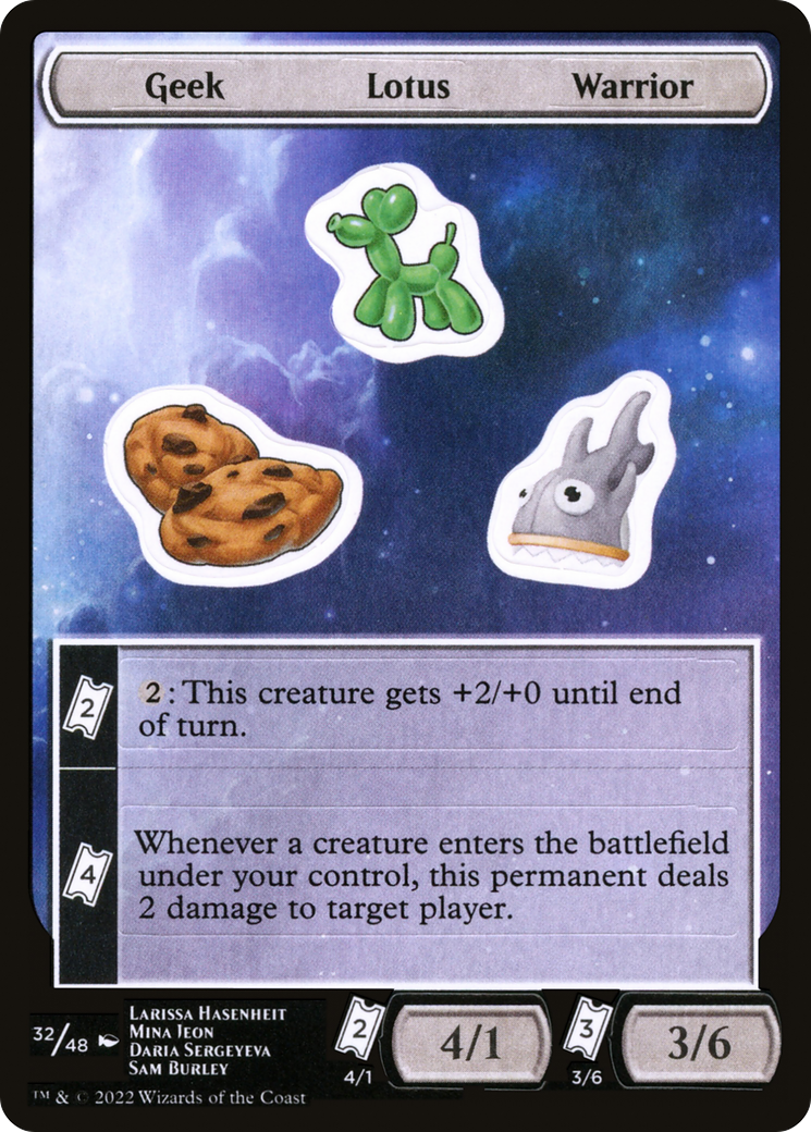 Geek Lotus Warrior (SUNF-032) - Unfinity Sticker Sheets - Premium MTG Single from Wizards of the Coast - Just $0.25! Shop now at Game Crave Tournament Store