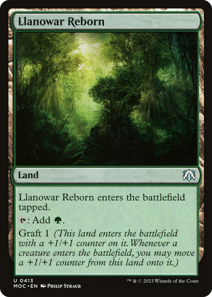 Llanowar Reborn (MOC-413) - March of the Machine Commander - Premium MTG Single from Wizards of the Coast - Just $0.21! Shop now at Game Crave Tournament Store