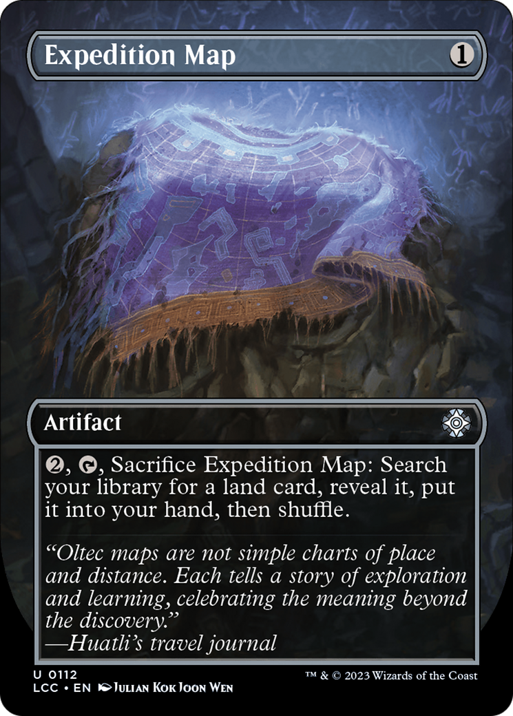 Expedition Map (LCC-112) - The Lost Caverns of Ixalan Commander (Borderless) Foil - Premium MTG Single from Wizards of the Coast - Just $2.35! Shop now at Game Crave Tournament Store