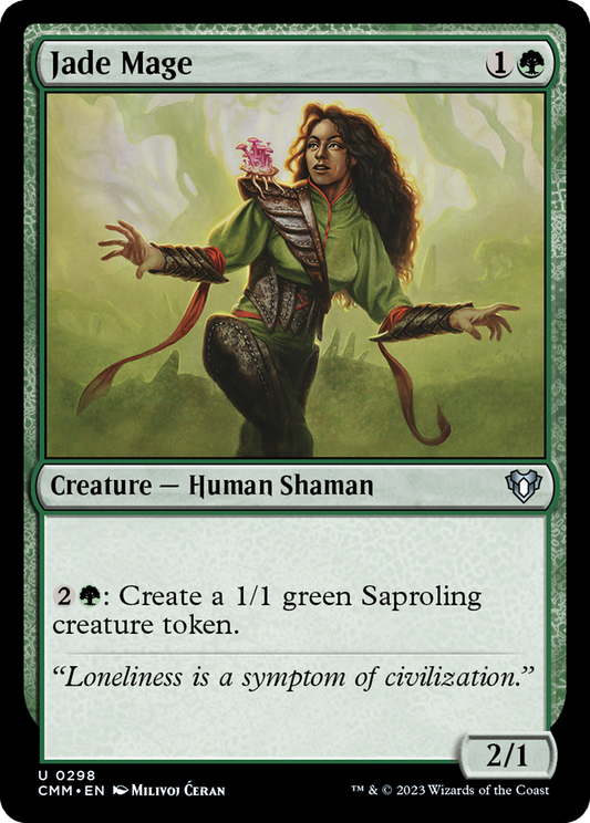 Jade Mage (CMM-298) - Commander Masters - Premium MTG Single from Wizards of the Coast - Just $0.08! Shop now at Game Crave Tournament Store