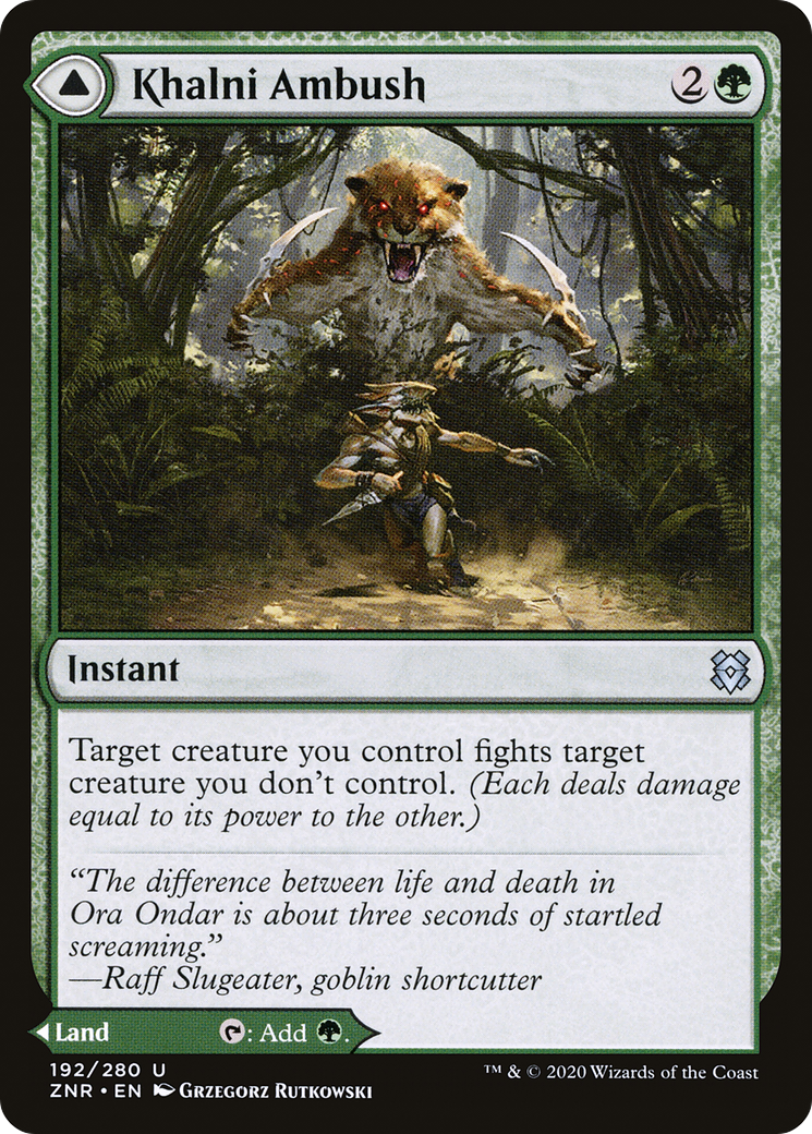 Khalni Ambush // Khalni Territory (ZNR-192) - Zendikar Rising - Premium MTG Single from Wizards of the Coast - Just $0.08! Shop now at Game Crave Tournament Store