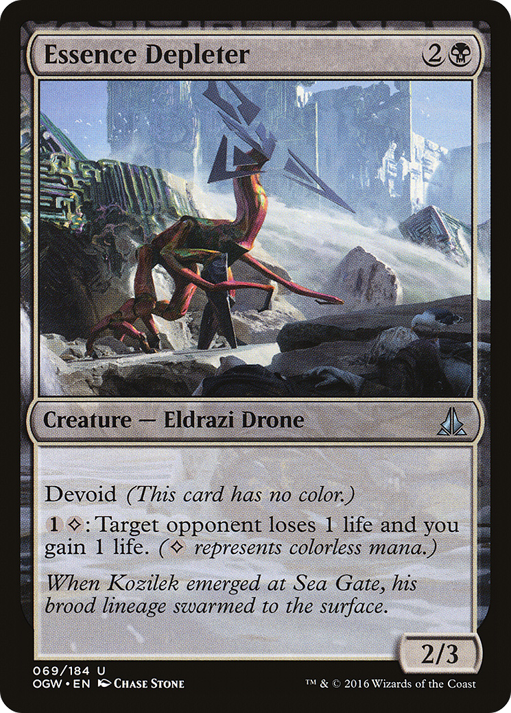 Essence Depleter (OGW-069) - Oath of the Gatewatch: (devoid) - Premium MTG Single from Wizards of the Coast - Just $0.25! Shop now at Game Crave Tournament Store