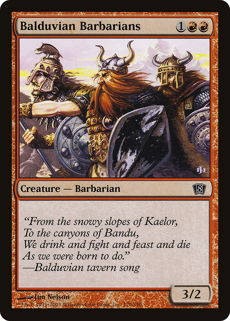 Balduvian Barbarians (8ED-176★) - Eighth Edition Foil - Premium MTG Single from Wizards of the Coast - Just $0.09! Shop now at Game Crave Tournament Store