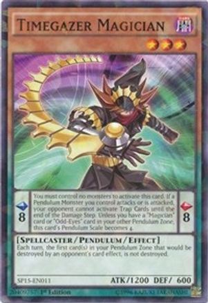 Timegazer Magician (Shatterfoil) (SP15-EN011) - Star Pack ARC-V 1st Edition - Premium Yugioh Single from Konami - Just $0.46! Shop now at Game Crave Tournament Store