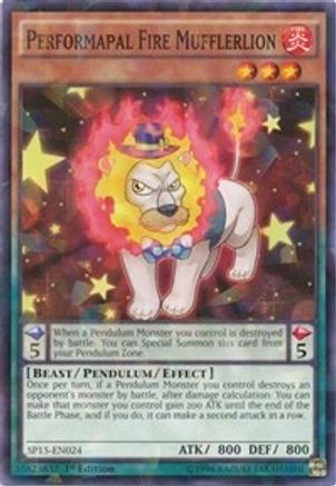 Performapal Fire Mufflerlion (Shatterfoil) (SP15-EN024) - Star Pack ARC-V 1st Edition - Premium Yugioh Single from Konami - Just $0.25! Shop now at Game Crave Tournament Store