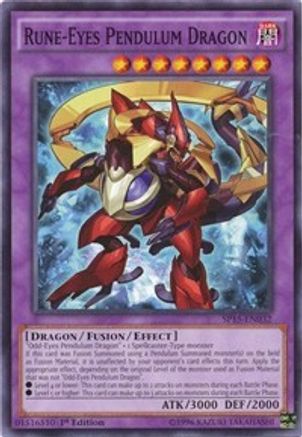 Rune-Eyes Pendulum Dragon (SP15-EN032) - Star Pack ARC-V 1st Edition - Premium Yugioh Single from Konami - Just $0.51! Shop now at Game Crave Tournament Store