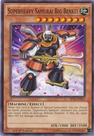 Superheavy Samurai Big Benkei (SP15-EN017) - Star Pack ARC-V 1st Edition - Premium Yugioh Single from Konami - Just $0.14! Shop now at Game Crave Tournament Store