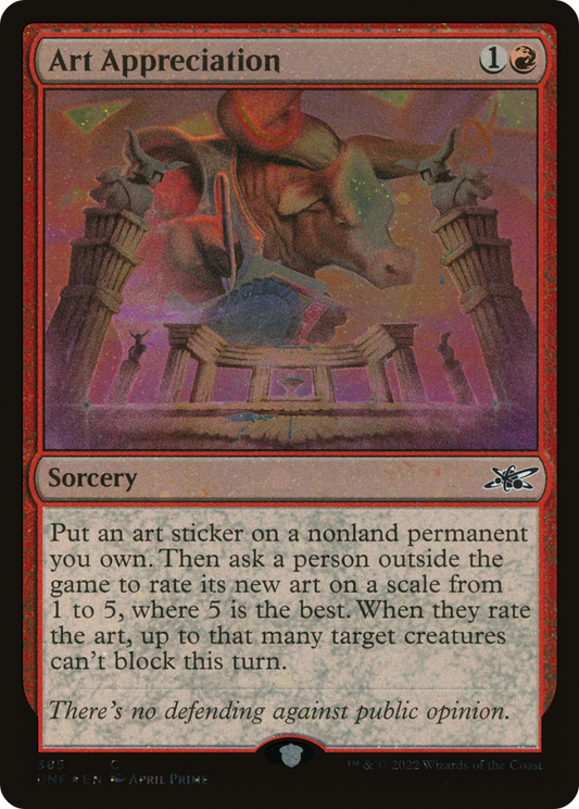 Art Appreciation (UNF-385) - Unfinity Foil - Premium MTG Single from Wizards of the Coast - Just $0.25! Shop now at Game Crave Tournament Store