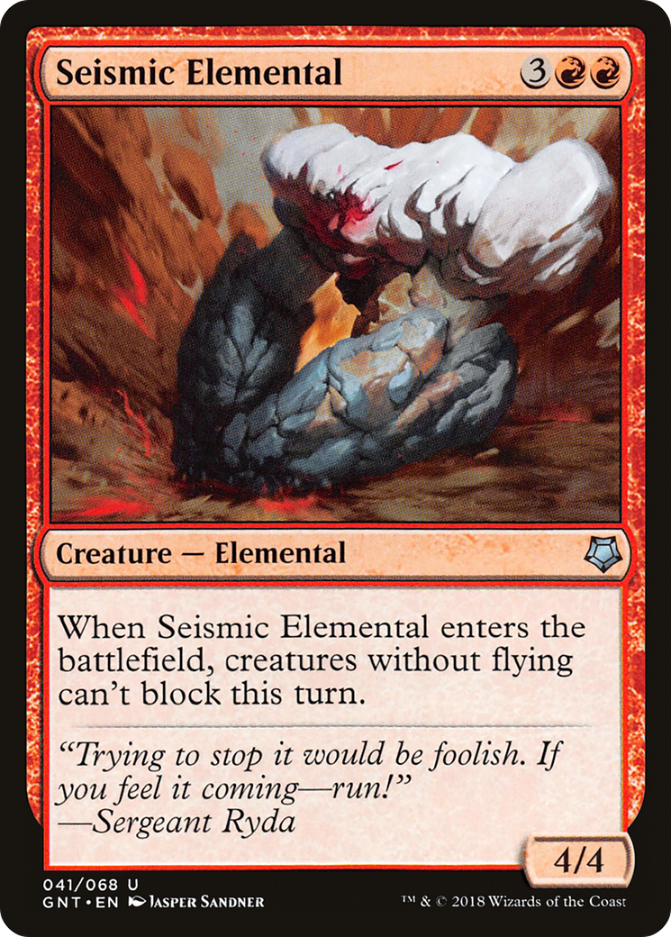 Seismic Elemental (GNT-041) - Game Night - Premium MTG Single from Wizards of the Coast - Just $0.08! Shop now at Game Crave Tournament Store