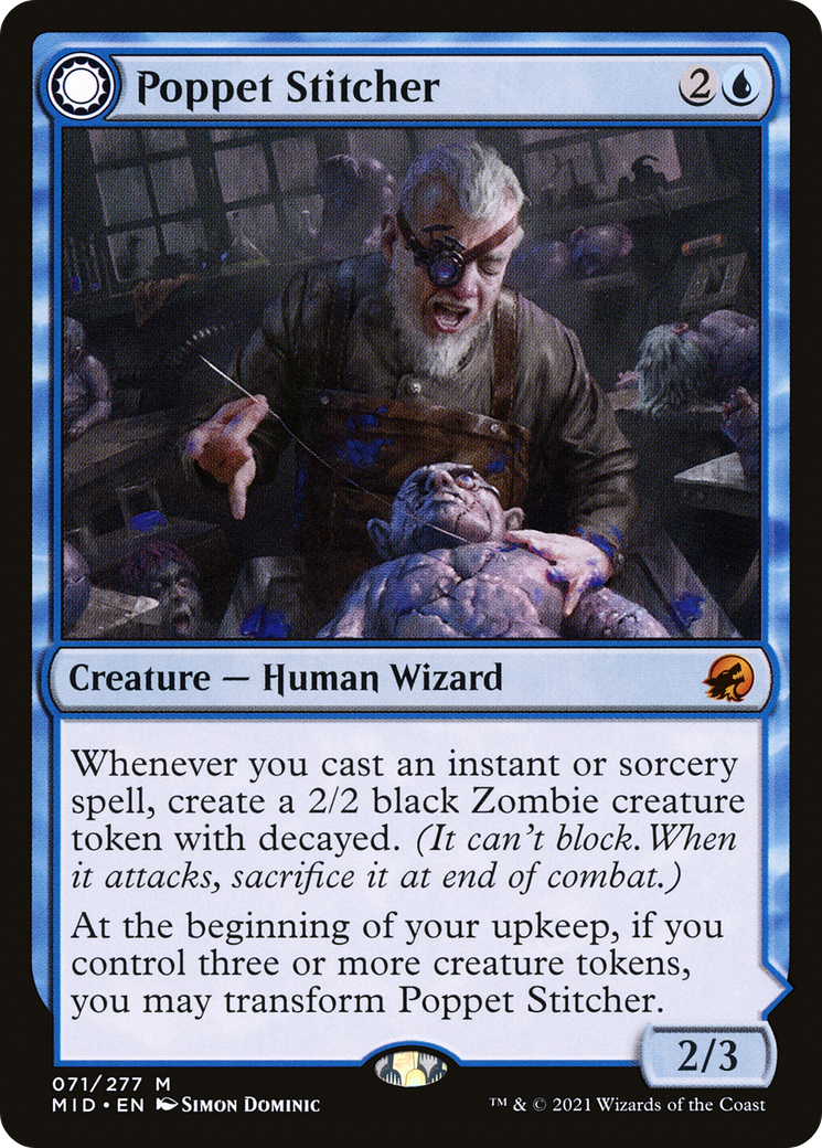 Poppet Stitcher // Poppet Factory (MID-071) - Innistrad: Midnight Hunt: (Double Faced Transform) - Premium MTG Single from Wizards of the Coast - Just $0.93! Shop now at Game Crave Tournament Store