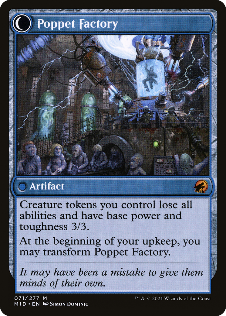 Poppet Stitcher // Poppet Factory (MID-071) - Innistrad: Midnight Hunt: (Double Faced Transform) Foil - Premium MTG Single from Wizards of the Coast - Just $0.88! Shop now at Game Crave Tournament Store