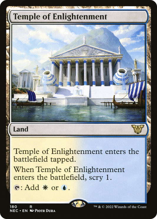 Temple of Enlightenment (NEC-180) - Neon Dynasty Commander - Premium MTG Single from Wizards of the Coast - Just $0.08! Shop now at Game Crave Tournament Store