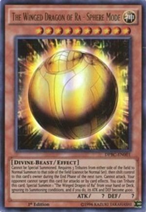 The Winged Dragon of Ra - Sphere Mode (DPBC-EN001) - Duelist Pack: Battle City 1st Edition - Premium Yugioh Single from Konami - Just $1.95! Shop now at Game Crave Tournament Store