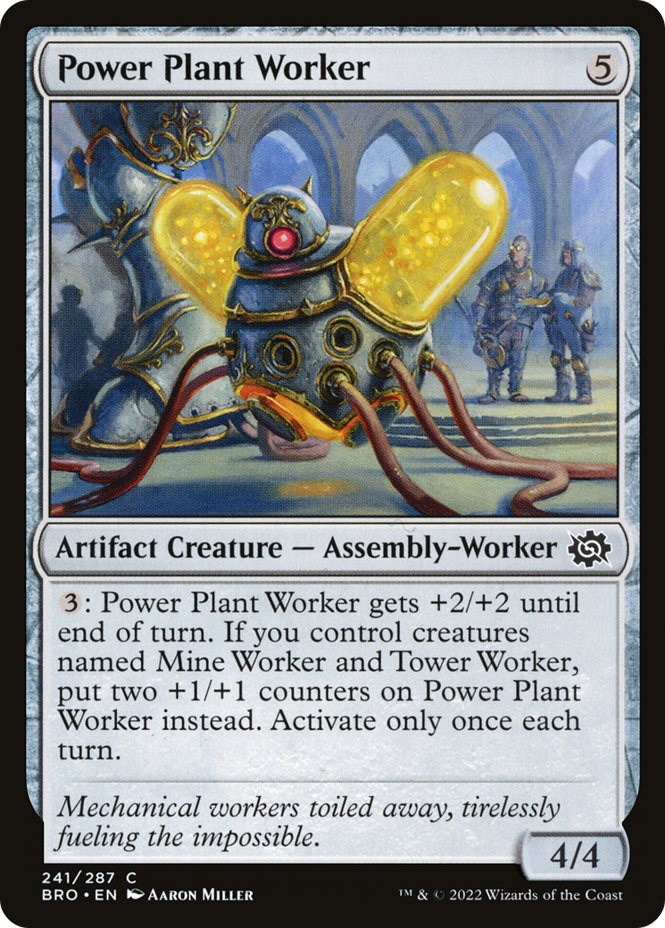 Power Plant Worker (BRO-241) - The Brothers' War - Premium MTG Single from Wizards of the Coast - Just $0.25! Shop now at Game Crave Tournament Store