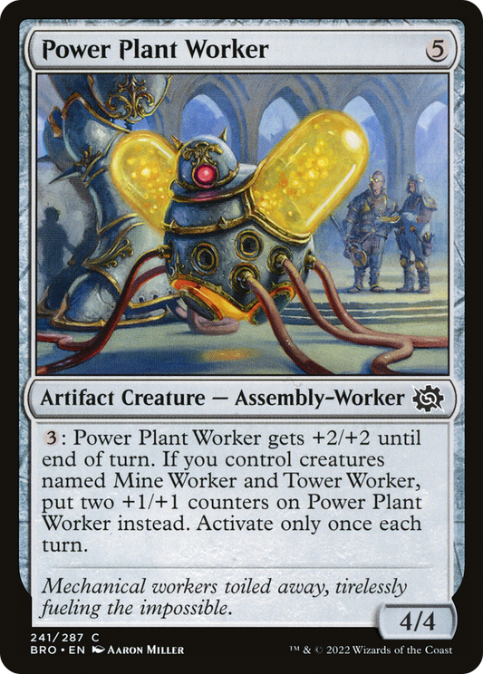 Power Plant Worker (BRO-241) - The Brothers' War - Premium MTG Single from Wizards of the Coast - Just $0.25! Shop now at Game Crave Tournament Store