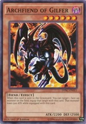 Archfiend of Gilfer (DPBC-EN011) - Duelist Pack: Battle City 1st Edition - Premium Yugioh Single from Konami - Just $0.25! Shop now at Game Crave Tournament Store