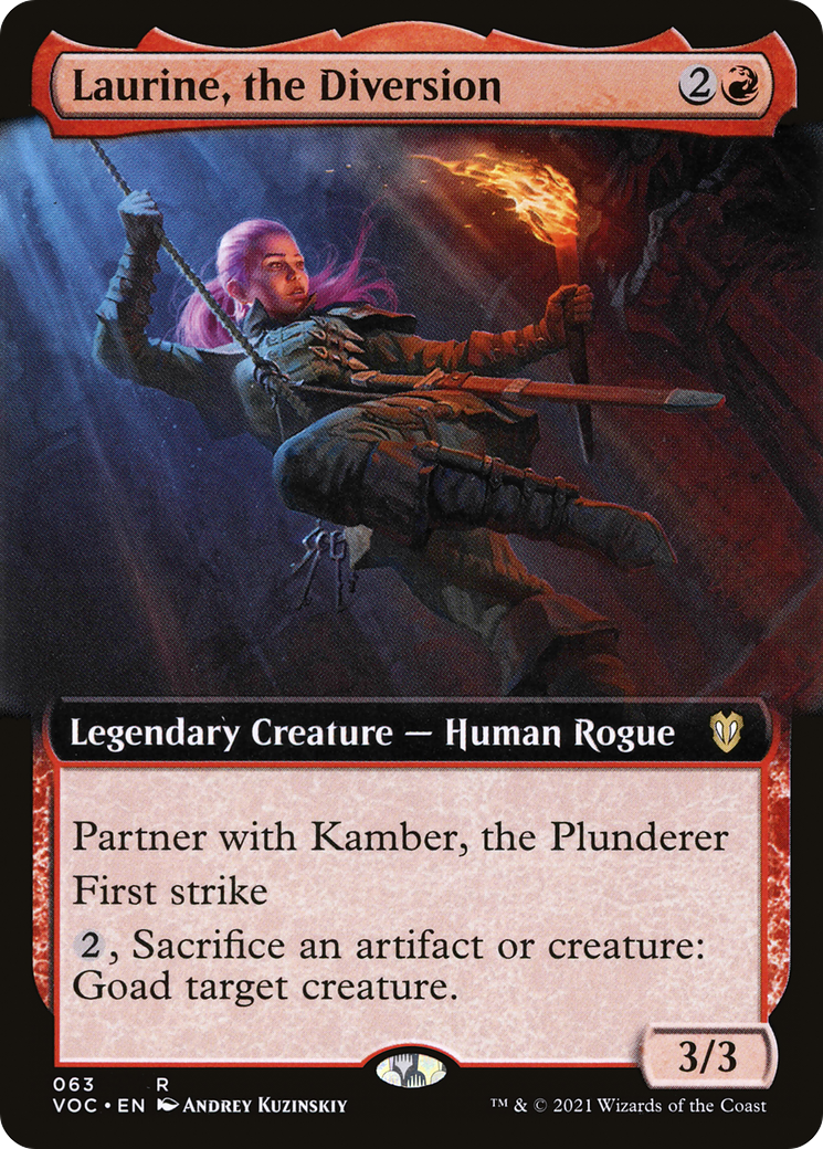 Laurine, the Diversion (VOC-063) - Crimson Vow Commander: (Extended Art) - Premium MTG Single from Wizards of the Coast - Just $0.30! Shop now at Game Crave Tournament Store