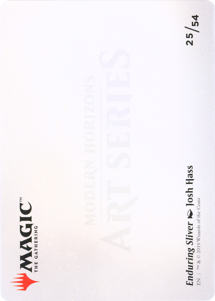 Enduring Sliver // Enduring Sliver (AMH1-025) - Modern Horizons Art Series (Borderless) - Premium MTG Single from Wizards of the Coast - Just $0! Shop now at Game Crave Tournament Store