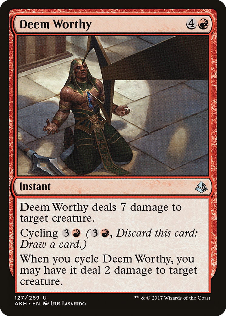 Deem Worthy (AKH-127) - Amonkhet Foil - Premium MTG Single from Wizards of the Coast - Just $0.26! Shop now at Game Crave Tournament Store