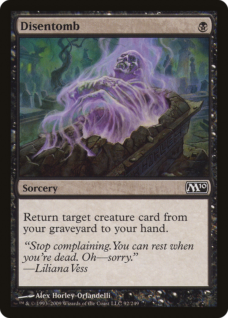 Disentomb (M10-092) - Magic 2010 Foil - Premium MTG Single from Wizards of the Coast - Just $0.37! Shop now at Game Crave Tournament Store