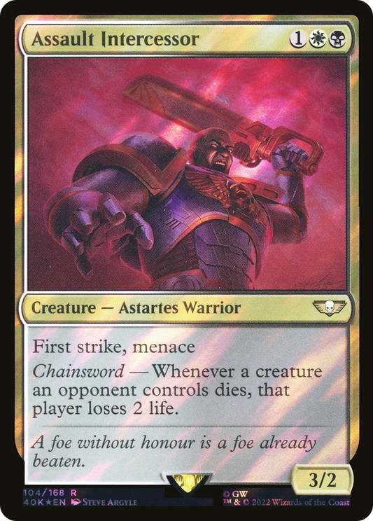 Assault Intercessor (40K-104★) - Warhammer 40,000 Commander Foil - Premium MTG Single from Wizards of the Coast - Just $0.61! Shop now at Game Crave Tournament Store