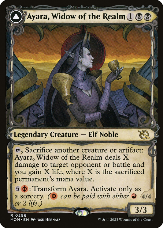 Ayara, Widow of the Realm // Ayara, Furnace Queen (MOM-296) - March of the Machine: (Showcase) - Premium MTG Single from Wizards of the Coast - Just $0.25! Shop now at Game Crave Tournament Store