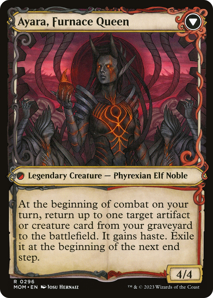 Ayara, Widow of the Realm // Ayara, Furnace Queen (MOM-296) - March of the Machine: (Showcase) Foil - Premium MTG Single from Wizards of the Coast - Just $0.26! Shop now at Game Crave Tournament Store