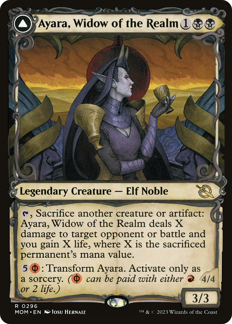 Ayara, Widow of the Realm // Ayara, Furnace Queen (MOM-296) - March of the Machine: (Showcase) Foil - Premium MTG Single from Wizards of the Coast - Just $0.26! Shop now at Game Crave Tournament Store