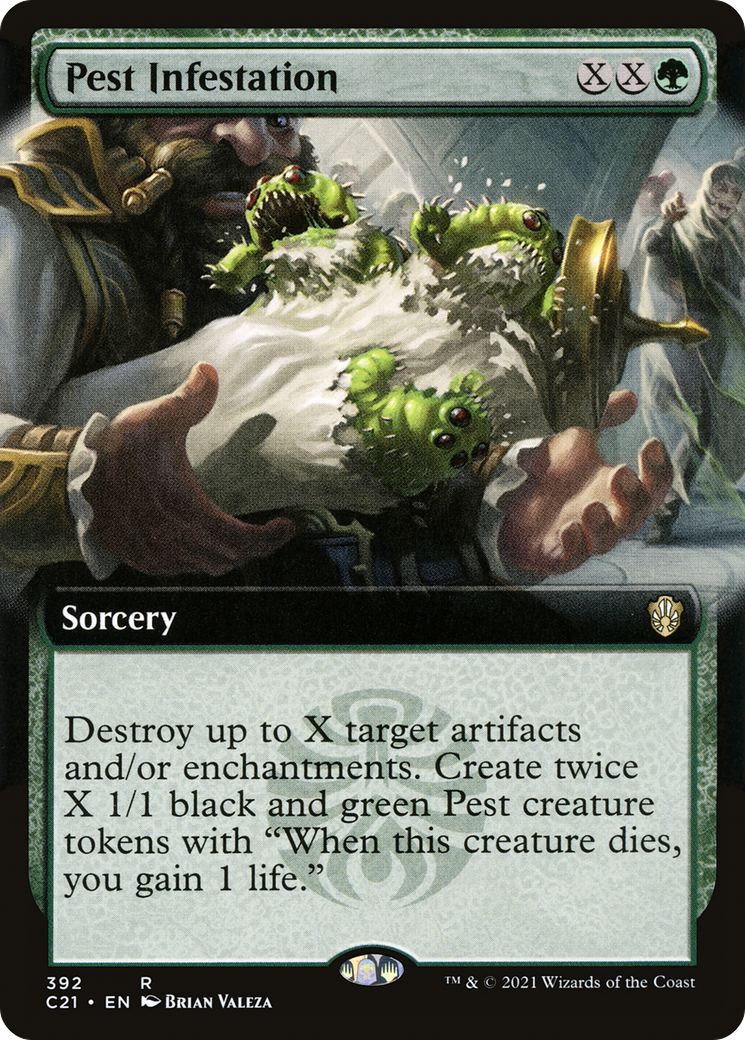 Pest Infestation (C21-392) - Commander 2021: (Extended Art) - Premium MTG Single from Wizards of the Coast - Just $4.10! Shop now at Game Crave Tournament Store