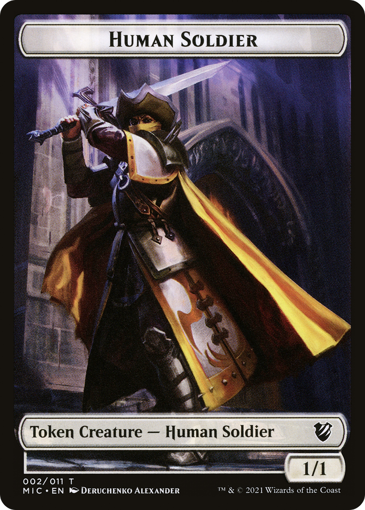 Human Soldier (TMIC-002) - Midnight Hunt Commander Tokens - Premium MTG Single from Wizards of the Coast - Just $0! Shop now at Game Crave Tournament Store