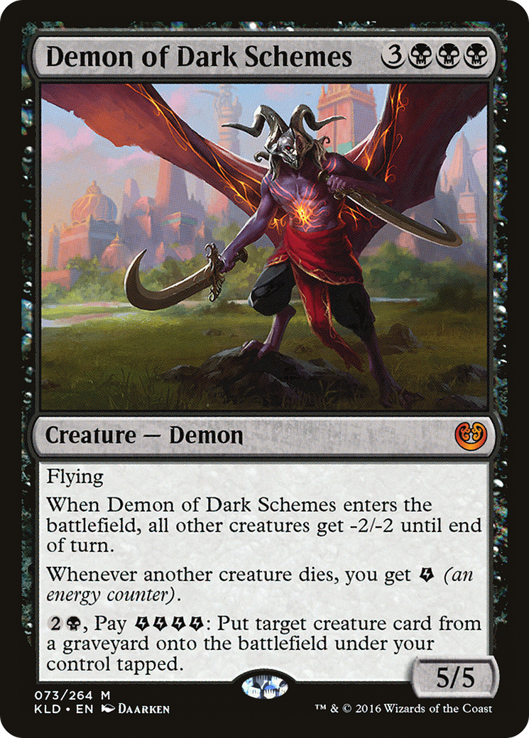 Demon of Dark Schemes (KLD-073) - Kaladesh - Premium MTG Single from Wizards of the Coast - Just $1.64! Shop now at Game Crave Tournament Store