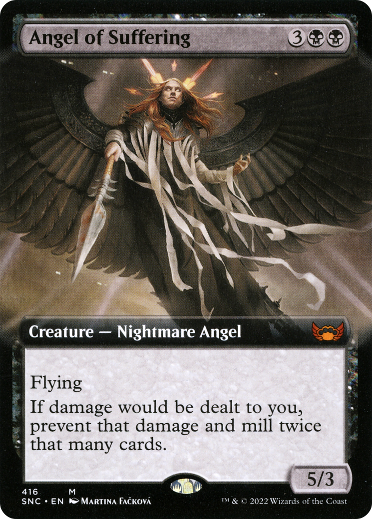 Angel of Suffering (SNC-416) - Streets of New Capenna: (Extended Art) Foil - Premium MTG Single from Wizards of the Coast - Just $1.36! Shop now at Game Crave Tournament Store