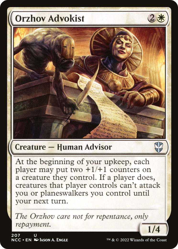 Orzhov Advokist (NCC-207) - New Capenna Commander - Premium MTG Single from Wizards of the Coast - Just $0.08! Shop now at Game Crave Tournament Store