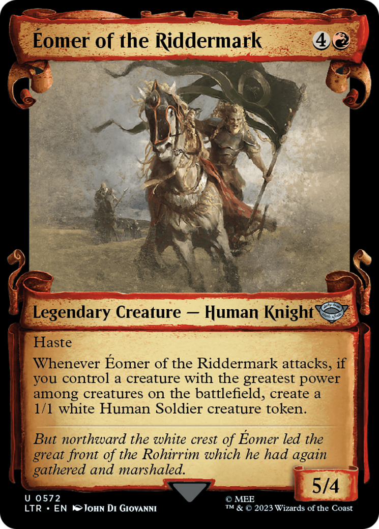 Éomer of the Riddermark (LTR-572) - The Lord of the Rings: Tales of Middle-earth: (Showcase) Foil - Premium MTG Single from Wizards of the Coast - Just $0.08! Shop now at Game Crave Tournament Store
