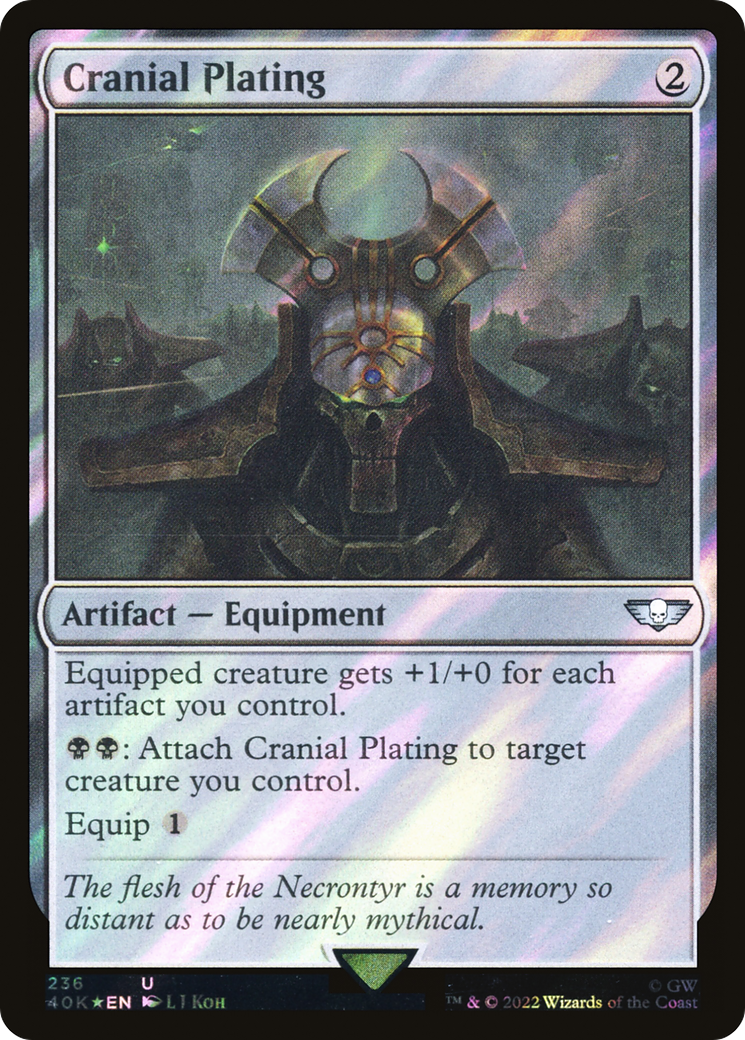 Cranial Plating (40K-236★) - Warhammer 40,000 Commander Foil - Premium MTG Single from Wizards of the Coast - Just $0.67! Shop now at Game Crave Tournament Store