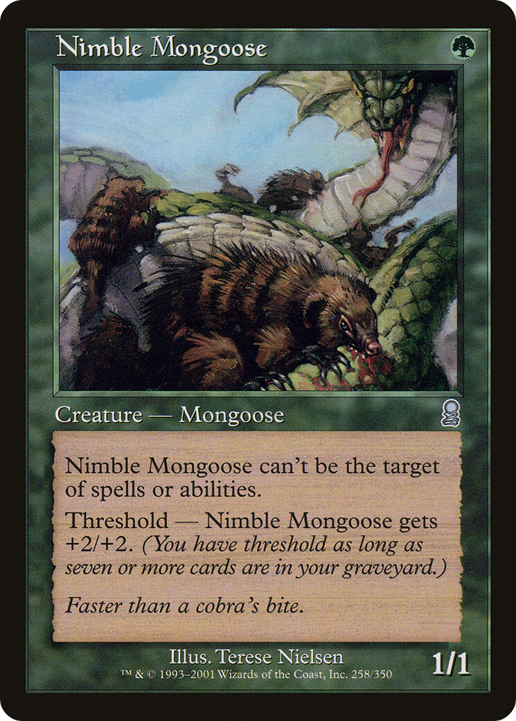 Nimble Mongoose (ODY-258) - Odyssey Foil - Premium MTG Single from Wizards of the Coast - Just $4.88! Shop now at Game Crave Tournament Store