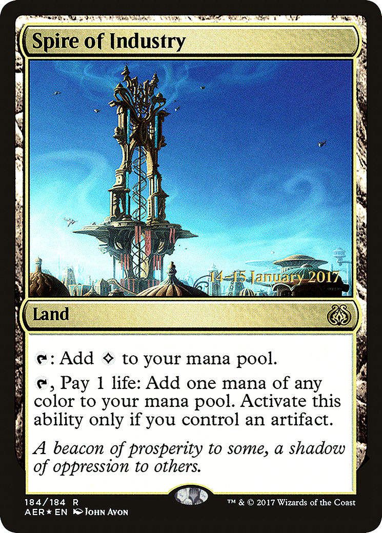 Spire of Industry (PAER-184S) - Aether Revolt Promos Foil - Premium MTG Single from Wizards of the Coast - Just $2.44! Shop now at Game Crave Tournament Store