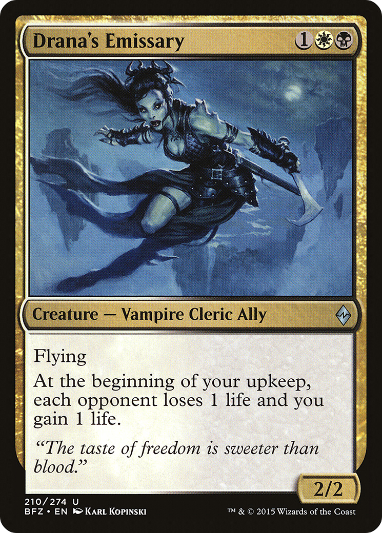 Drana's Emissary (BFZ-210) - Battle for Zendikar - Premium MTG Single from Wizards of the Coast - Just $0.09! Shop now at Game Crave Tournament Store